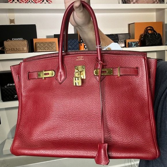 Handbags - Hermes Birkin Dark Red 35